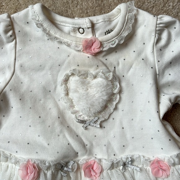 Little Me Sparkly Lace Polka Dot Dress - 9 Months - Picture 3 of 9